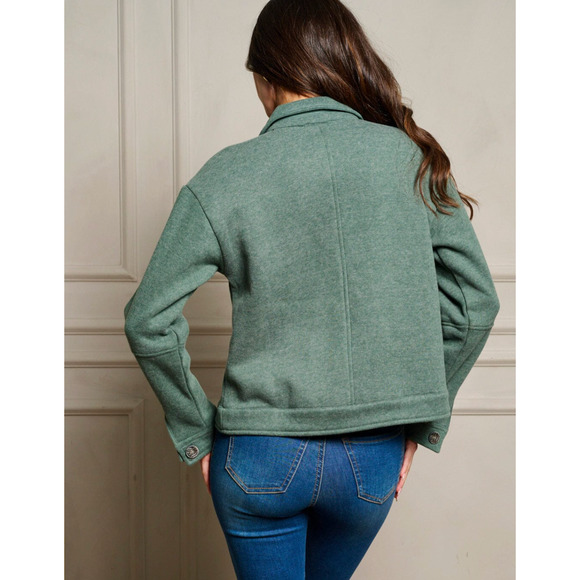 Mystree Button-Up Jacket w/Pockets (Medium) - Picture 4 of 5